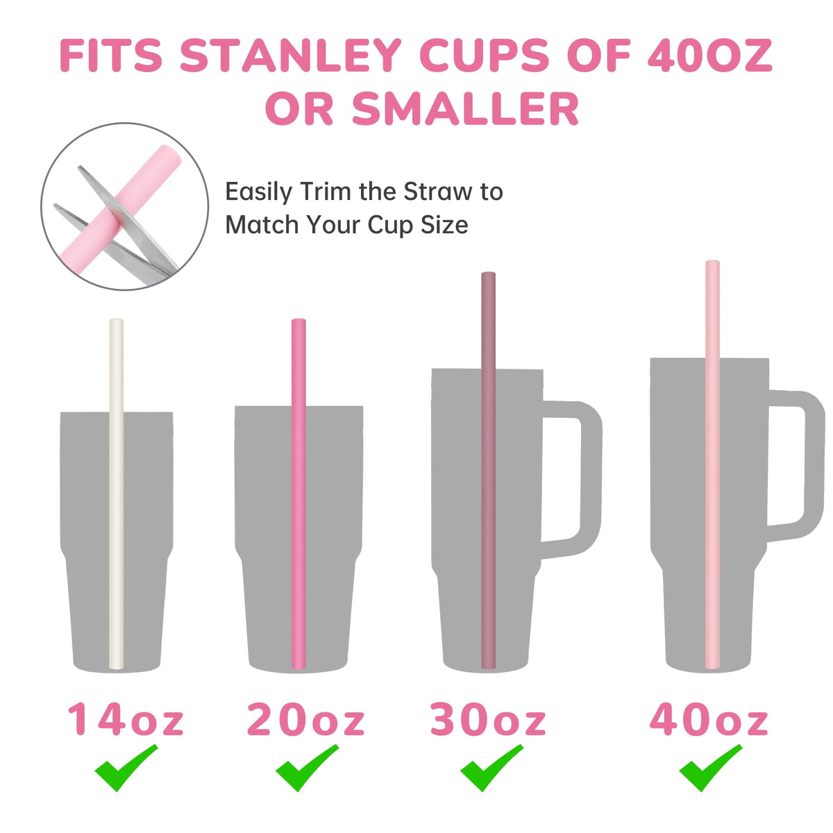 Tomorotec 12" Reusable Silicone Drinking Straws 15PCS with 2 Brushes, Compatible with Stanley Tumblers 40oz 30oz 20oz, Customizable for Various Drinkware, BPA-Free & Safe for Teeth (Morandi Colors)