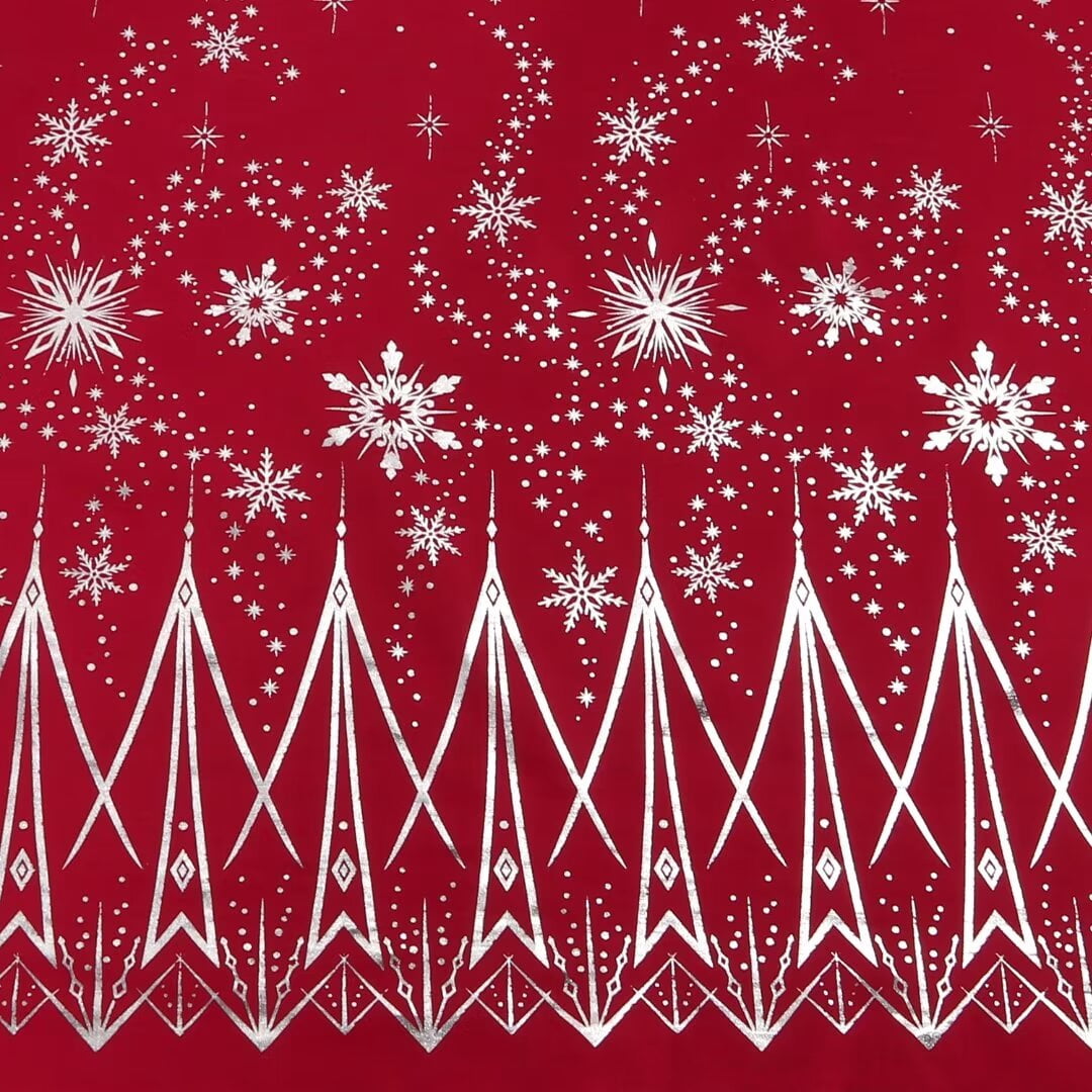 LUSHVIDA Christmas Tablecloths - Rectangle Foil Snowflake and Tree Table Cover Table Cloth Water Resistant Washshable Stain Resistant Decorative Tablecloth for Dining Festival - 60x84 inch 1 Pc