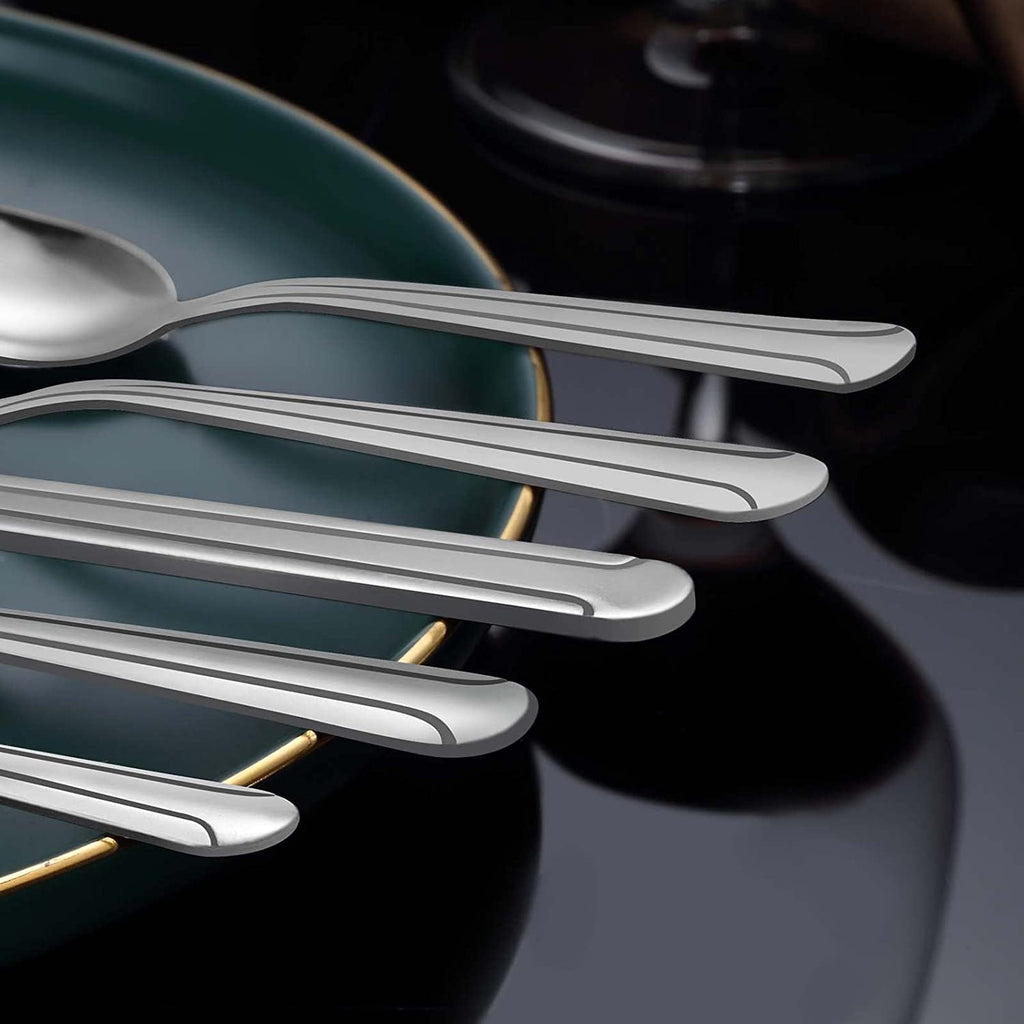 Bestdin 72 Pieces Silverware Set with Steak Knives, Stainless Steel Pattern Design Cutlery Set for 12, Flatware Set Mirror Polished, Tableware Set for Home Kitchen Restaurant Hotel, Dishwasher Safe