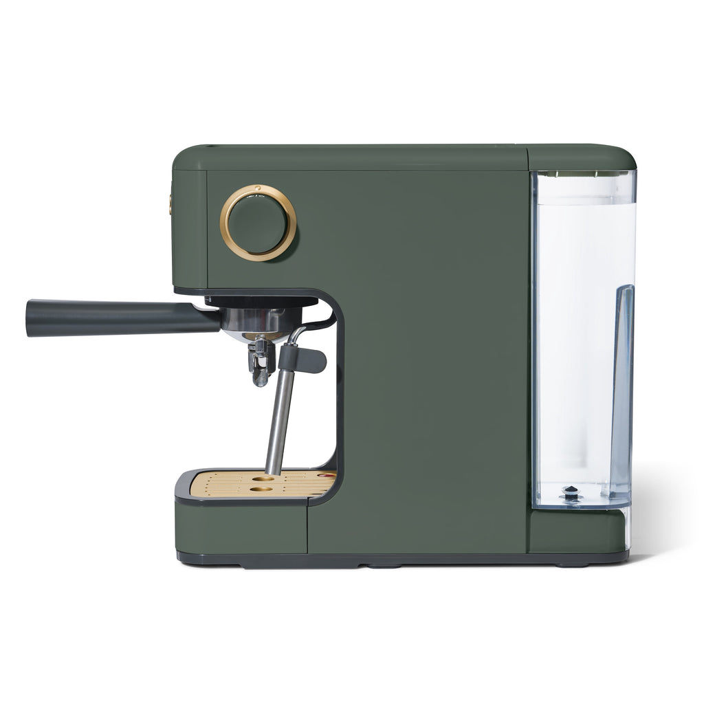 Beautiful by Drew Barrymore Slim Espresso Machine, 20-Bar Pressure, Black Sesame