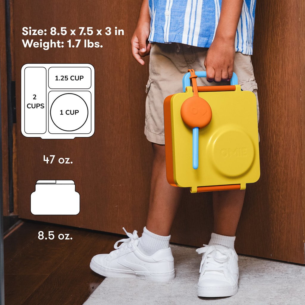 OmieBox Bento Box for Kids - Insulated Bento Lunch Box with Leak Proof Thermos Food Jar - Blue Sky by OmieLife