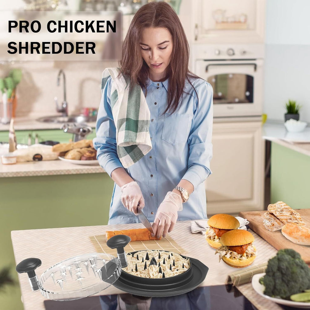 Chicken Shredder Tool Twist - 10" Large Meat Shredder Tool Twist, Visible Shredded Chicken Tool Chicken Breast Shredder, Ergonomic Handle, Dishwasher Safe, Anti-Slip,Suitable for Pork Beef Chicken