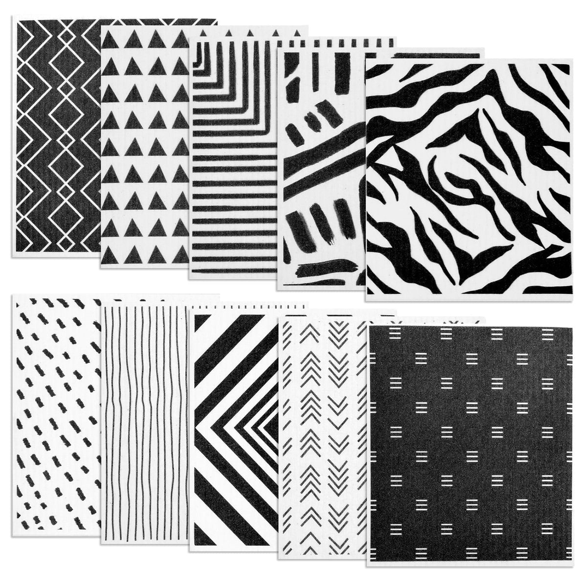 10 Pcs Swedish Dishcloths Reusable Kitchen Dish Towels Absorbent Dishcloths Washable Cellulose Sponge Cloths Quick Drying Cleaning Cloths Soft Kitchen Dish Cloth, 7.7 x 6.7in