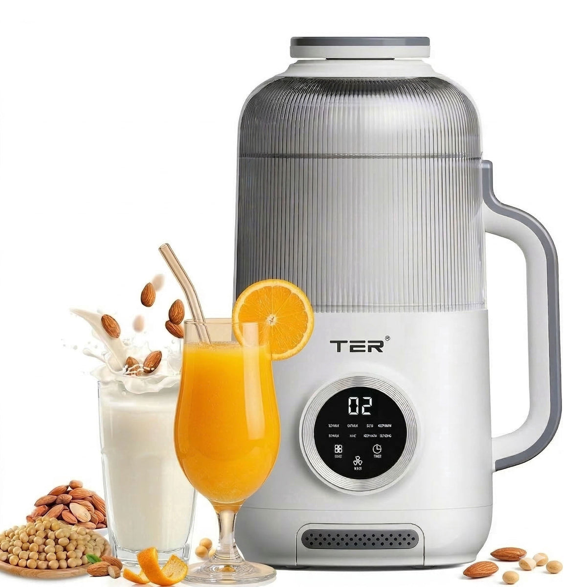 40 oz Nut Milk Maker Machine, 10-in-1 Automatic Soy Milk Maker for Almond, Oat & Soy Milk, Plant-Based Milk Maker with Delay Start, Keep Warm, Self Cleaning & Boil Water