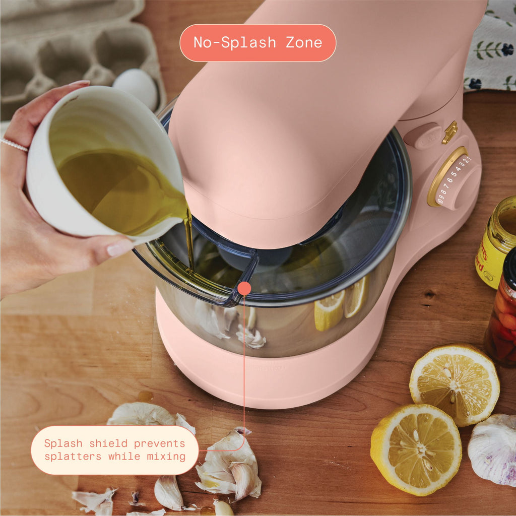 Beautiful 3.5 Qt Stand Mixer with Flat Beater, Dough Hook, Balloon Whisk, Chocolate by Drew Barrymore