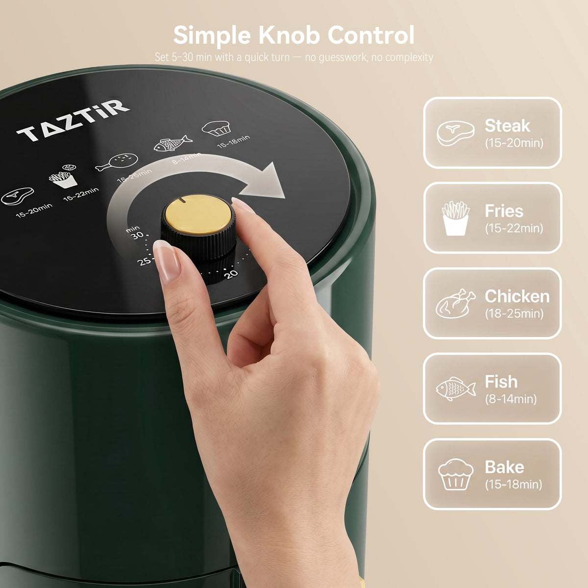 1300W High-Power Air Fryer Suitable for Roasting