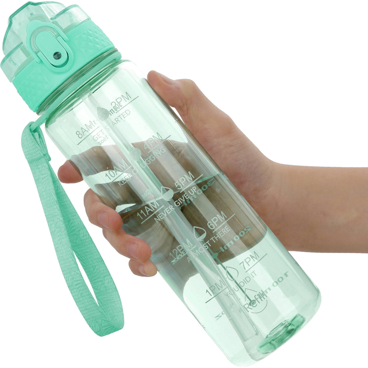 Oldley Transparent Tritan Kids Bottle – 17oz Straw Water Bottle with One-Hand Open Button, Lockable Leak-Proof Lid, Ideal for Daily Hydration