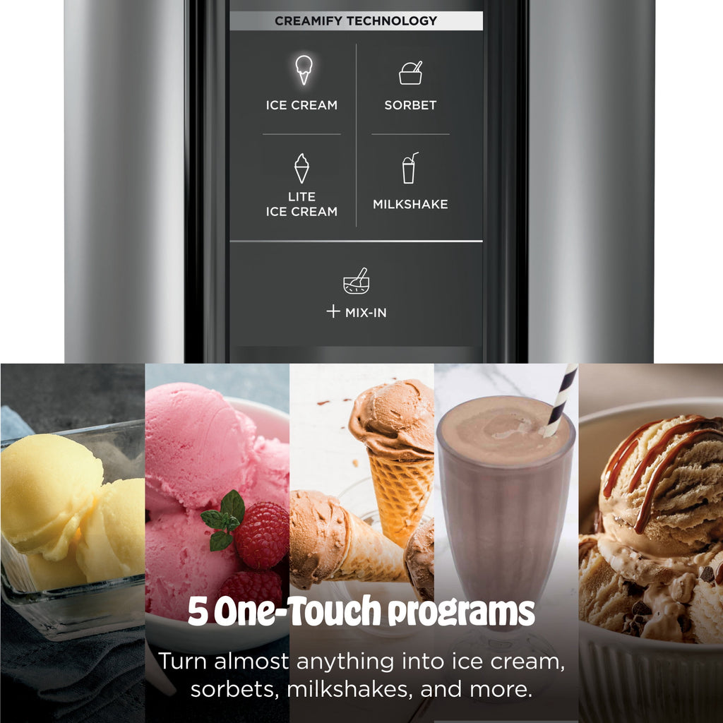 Ninja Creami Ice Cream Maker, for Mix-ins, Milkshakes, Sorbet, 5 One-Touch Programs, (2) 16 Oz Pint Containers & Lids, NC350 White