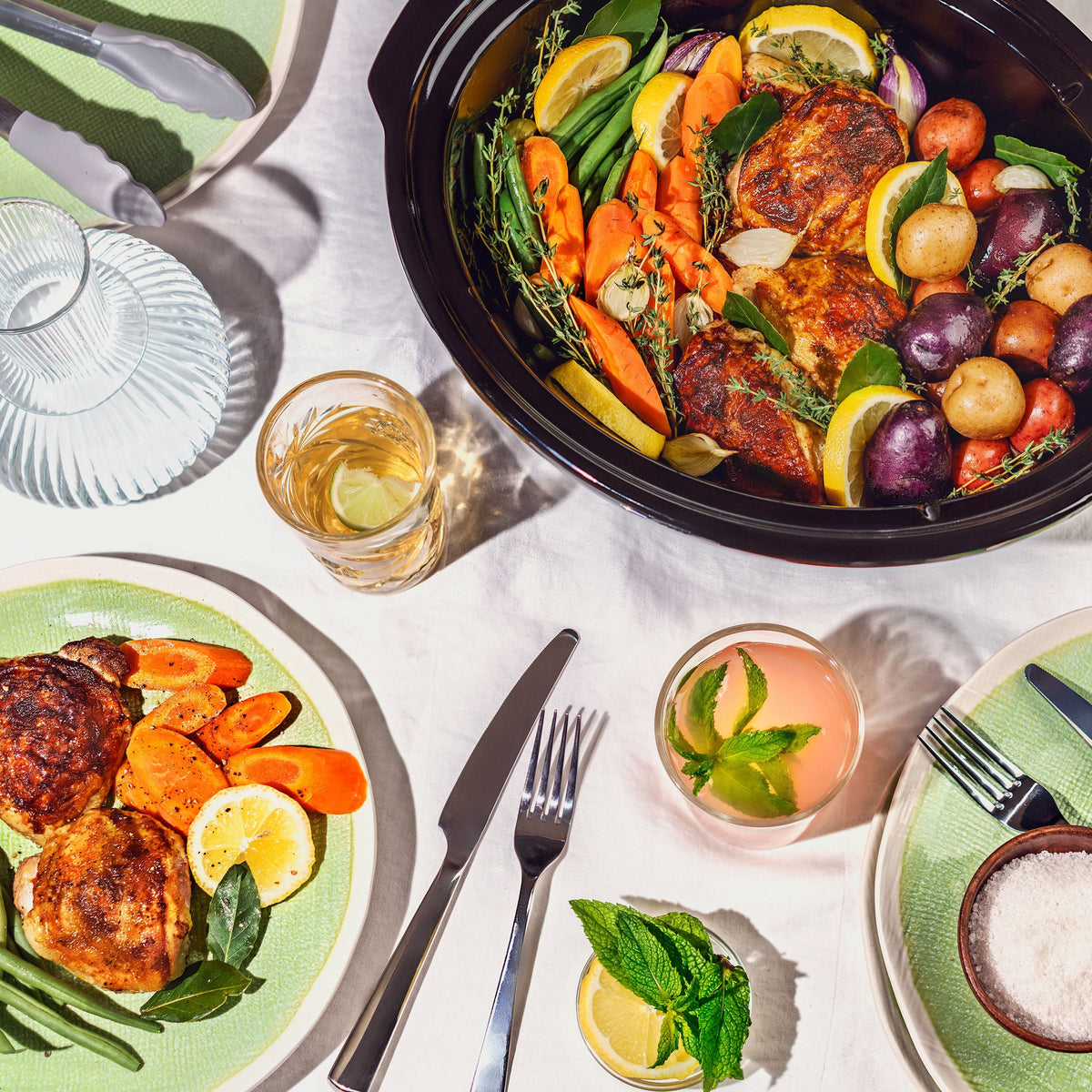 Beautiful 6 Qt Programmable Slow Cooker, Thyme Green by Drew Barrymore