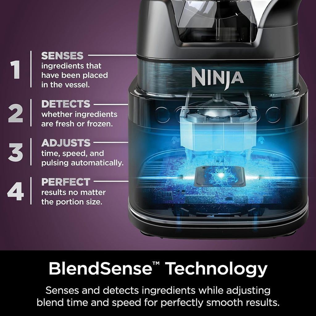 Restored Ninja R-TB401 Detect Kitchen System Power Blender Plus Processor Pro with BlendSense Technology, Black (Refurbished)