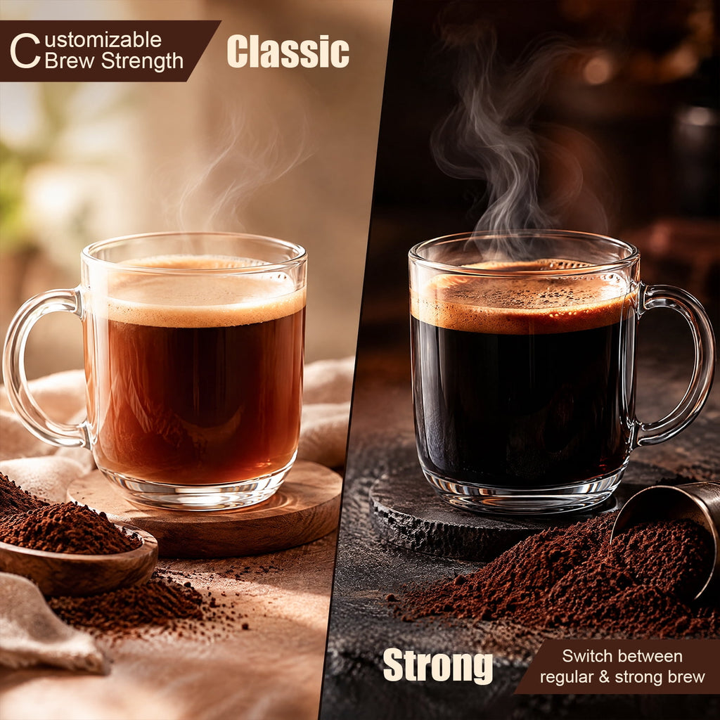 Vaparinckl 12-Cup Programmable Coffee Maker, Touch Screen, Auto Brew Timer & Shut-Off, Keep Warm, Black