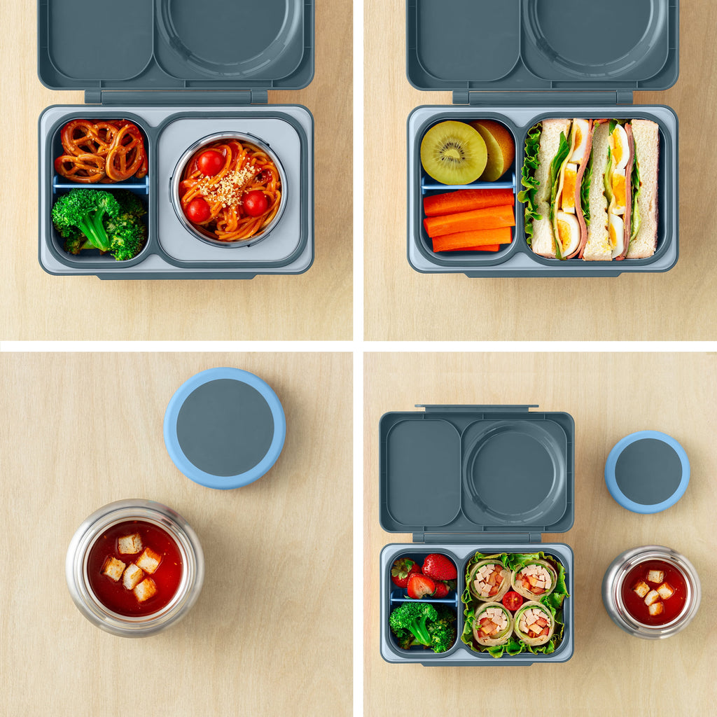 OmieBox UP is an Insulated Bento Lunch Box with a 12oz Thermos - Cosmic Blue by OmieLife