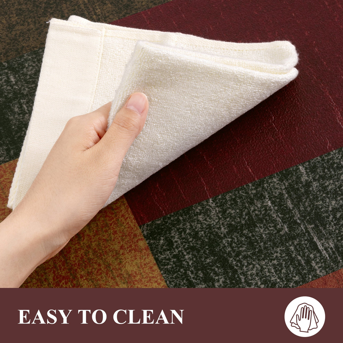 MeyJey 4/5 Inch Thick Anti Fatigue Kitchen Rug 20”x39”, Non Slip Waterproof Floor Mats for Kitchen Sink Laundry Office, Black/Gray