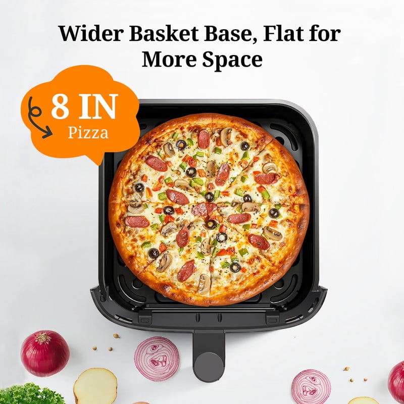 Simenmax Air Fryer, 6-Quart with Viewing Window, 12-in-1 Functions - Air Fry, Roast, Reheat, Dehydrate, Bake, Steam, and More, 400°F Max Temperature, Gray