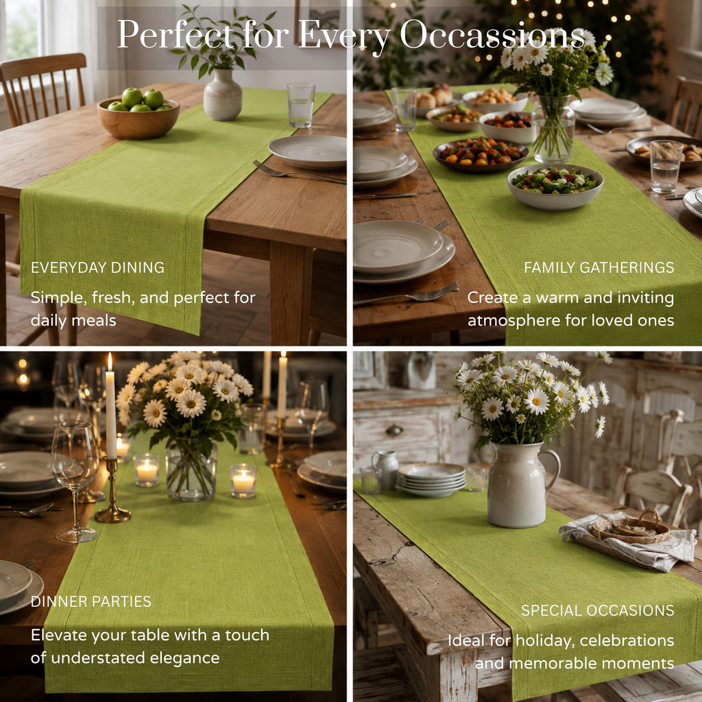 Fingercraft Table Runners, Cotton Dinner Table Centerpiece with Beautiful Premium Lace, Home and Dining Aqua-90
