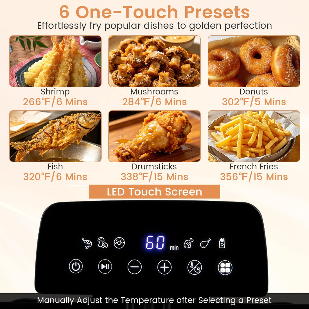 Costway Electric Deep Fryer 5.3 QT/21-Cup Stainless Steel 1700W with Triple Basket Silver