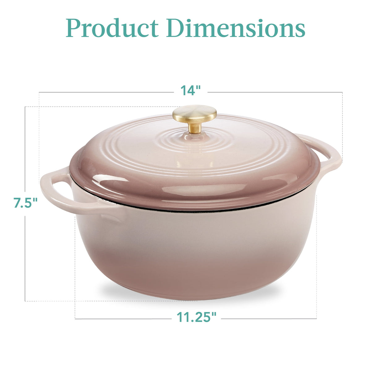 Best Choice Products 6 Quart Enamel Cast-Iron Dutch Oven, Heavy-Duty Cookware w/ Dual Handles, Lid - Cornflower Blue