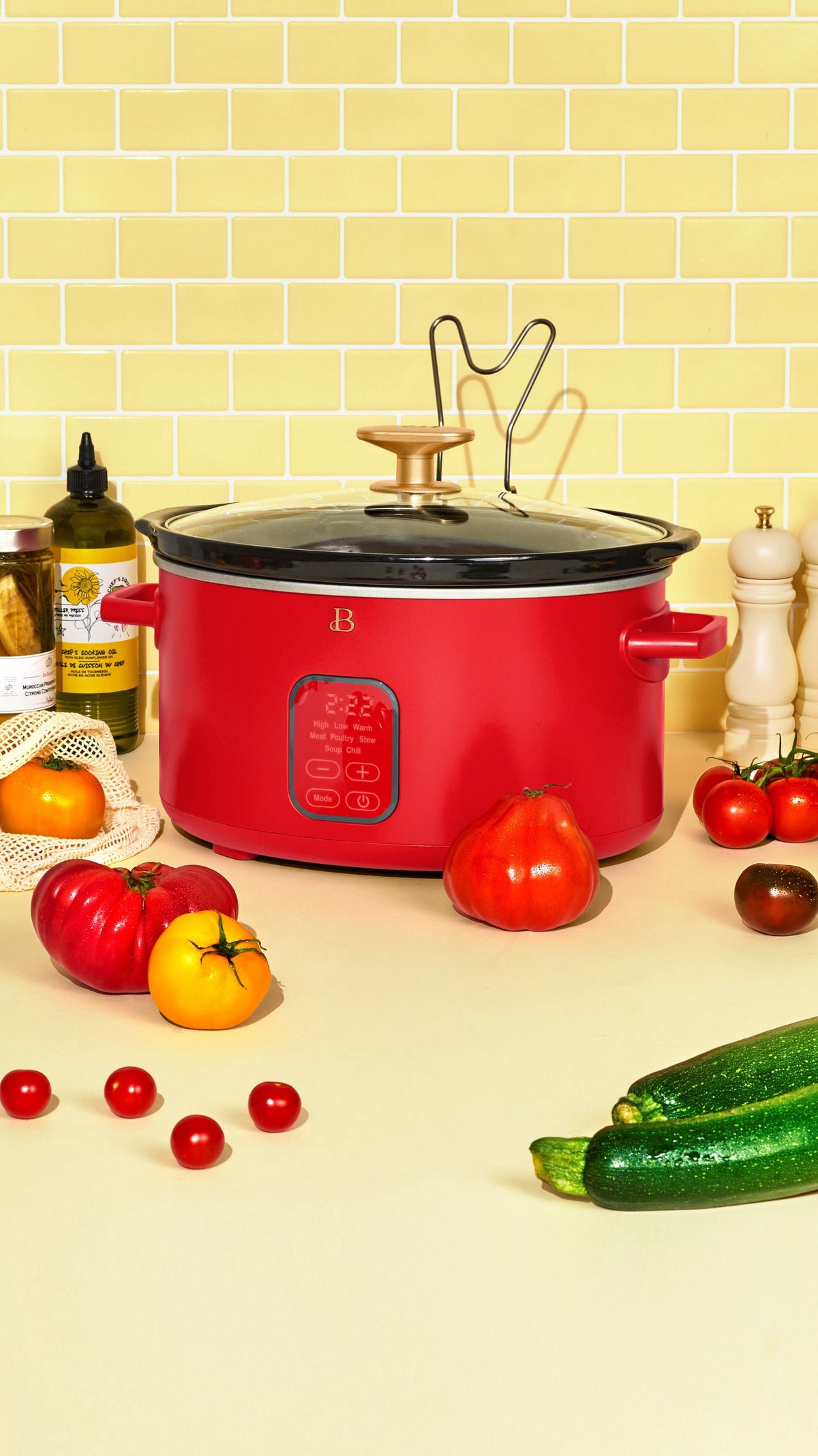 Beautiful 6 Qt Programmable Slow Cooker, Thyme Green by Drew Barrymore