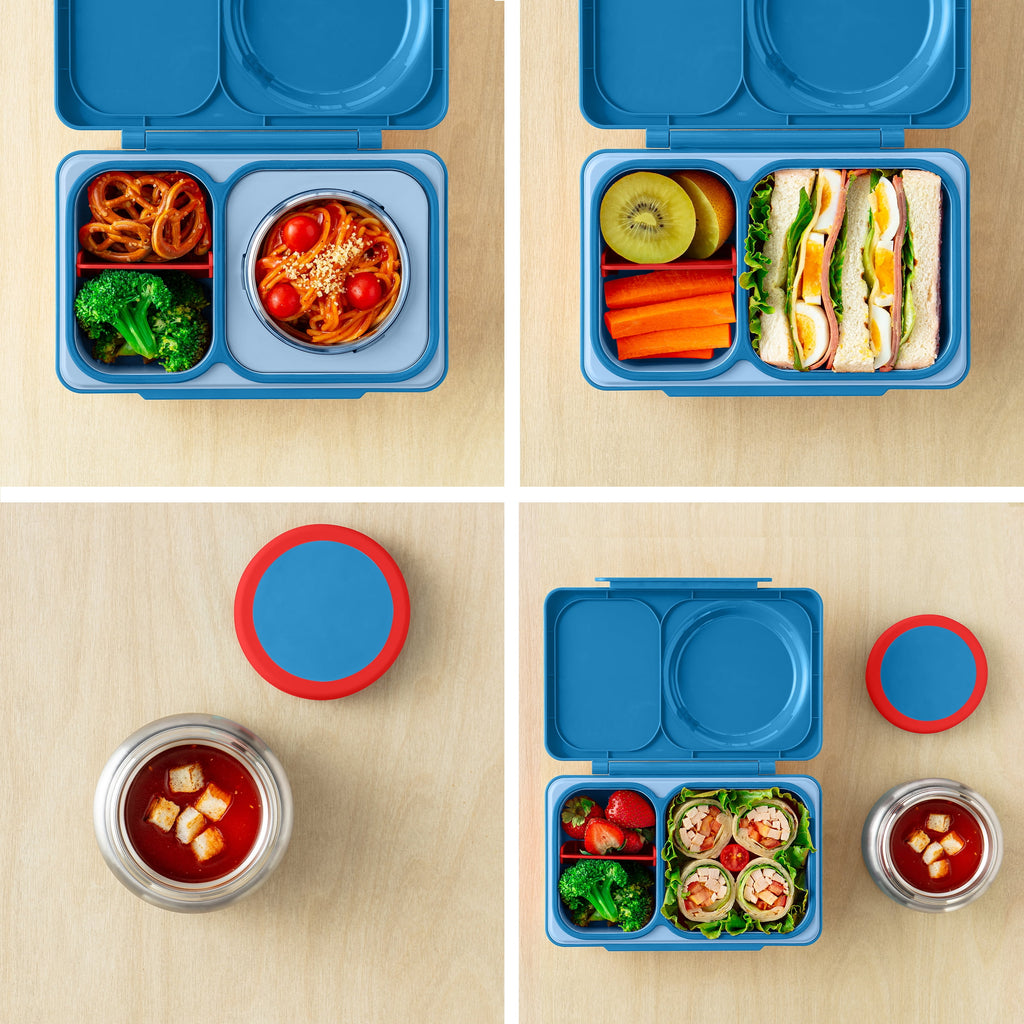 OmieBox UP is an Insulated Bento Lunch Box with a 12oz Thermos - Cosmic Blue by OmieLife