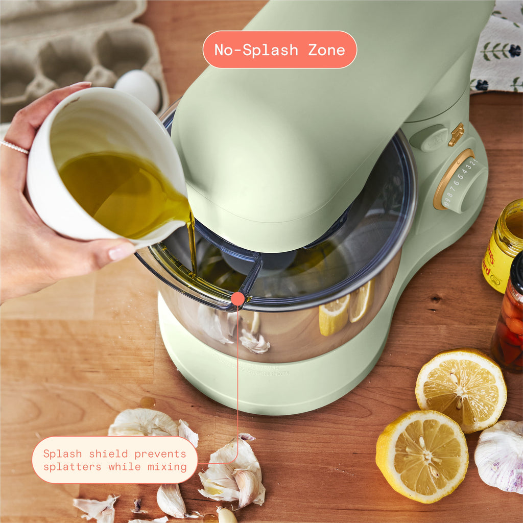 Beautiful 3.5 Qt Stand Mixer with Flat Beater, Dough Hook, Balloon Whisk, Chocolate by Drew Barrymore