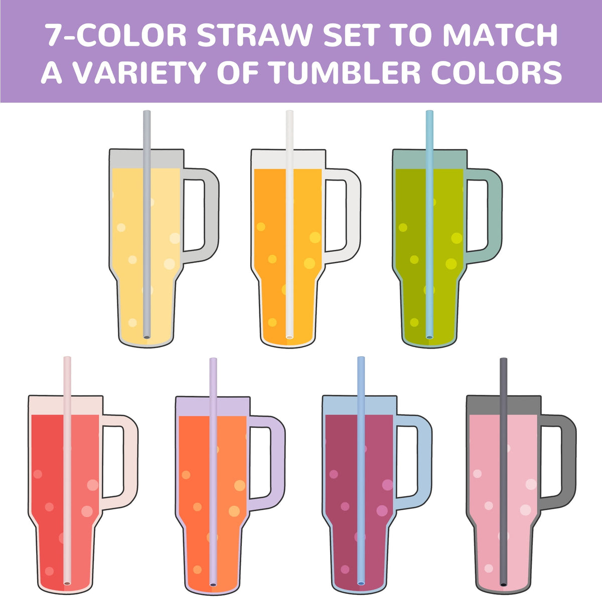 Tomorotec 12" Reusable Silicone Drinking Straws 15PCS with 2 Brushes, Compatible with Stanley Tumblers 40oz 30oz 20oz, Customizable for Various Drinkware, BPA-Free & Safe for Teeth (Morandi Colors)