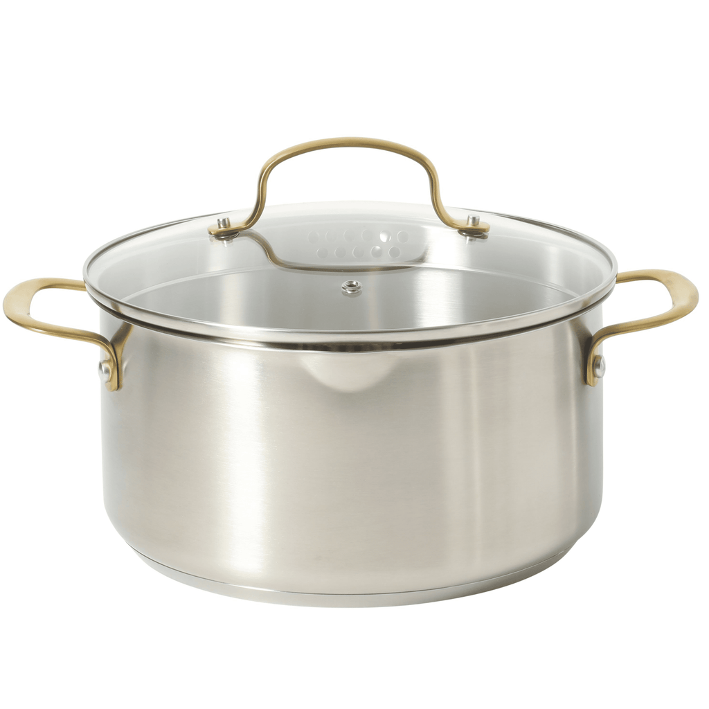 Gibson Home 55-Piece Stainless Steel Cookware Set, Cooking Pots and Pans with Dinnerware, Bakeware, & Utensils