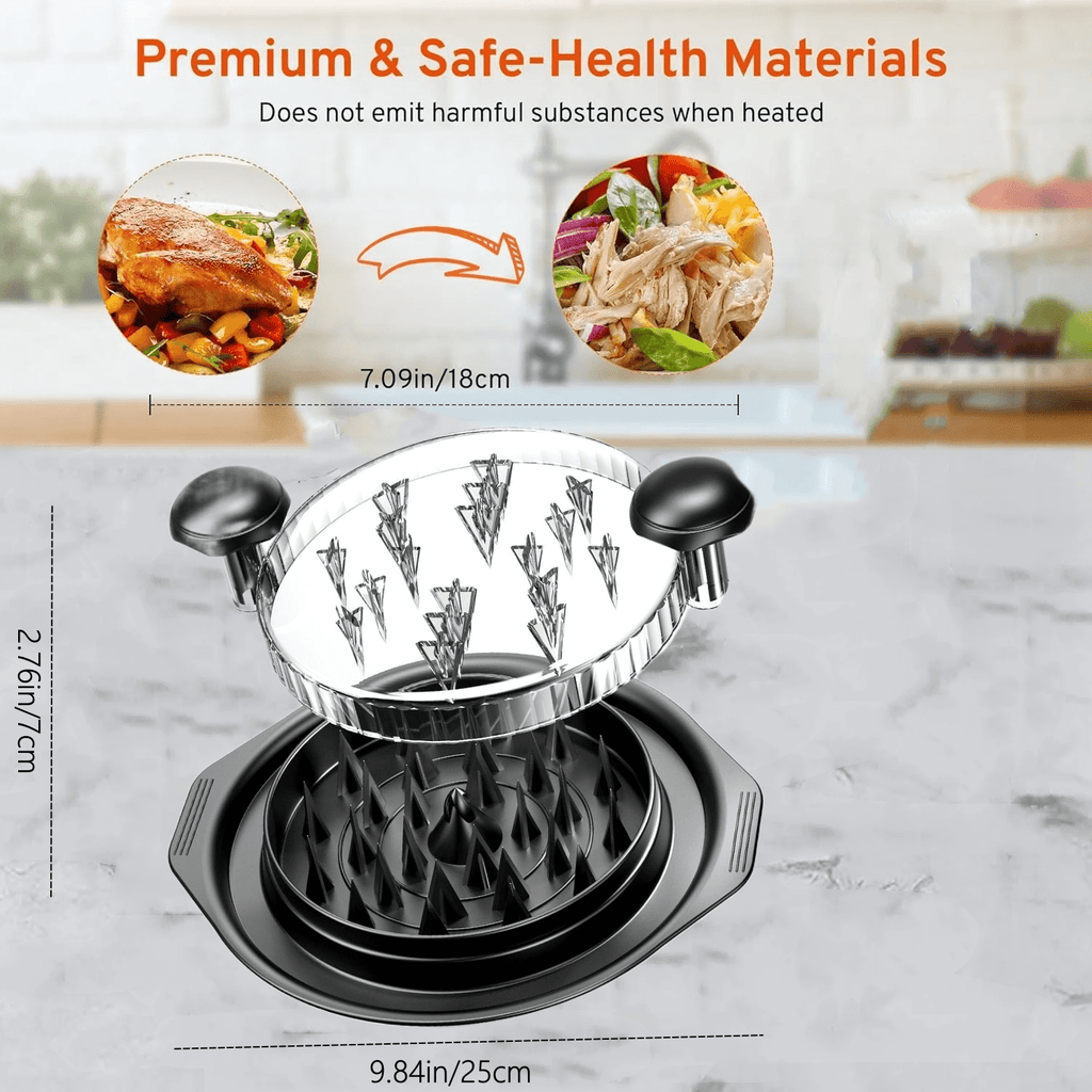 Chicken Shredder Tool Twist - 10" Large Meat Shredder Tool Twist, Visible Shredded Chicken Tool Chicken Breast Shredder, Ergonomic Handle, Dishwasher Safe, Anti-Slip,Suitable for Pork Beef Chicken