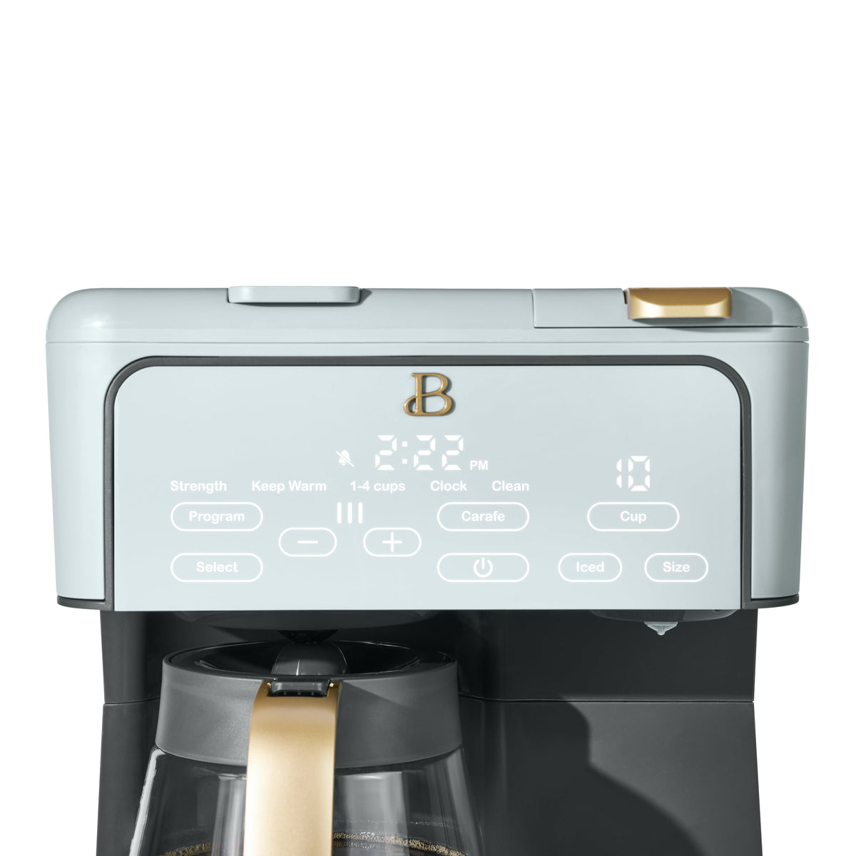 Beautiful by Drew Barrymore Multi-Brew 12-Cup Programmable Drip & Single-Serve Coffee Maker, White Icing