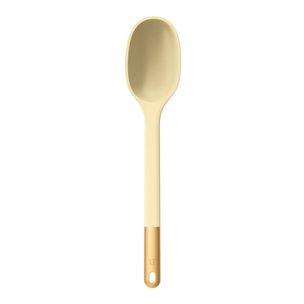 Beautiful 6-Piece Silicone Kitchen Tool Set with Ceramic Crock, Chocolate by Drew Barrymore