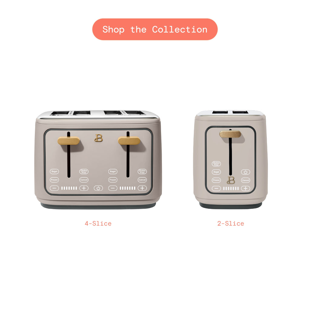 Beautiful 2 Slice Toaster with Touch-Activated Display, Thyme Green by Drew Barrymore
