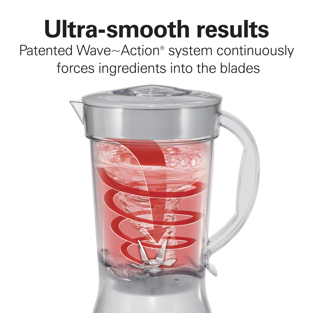 Hamilton Beach Smoothie Blender, 48 oz BPA-Free Jar 650 W 12-Function Countertop Blender for Kitchen, Black