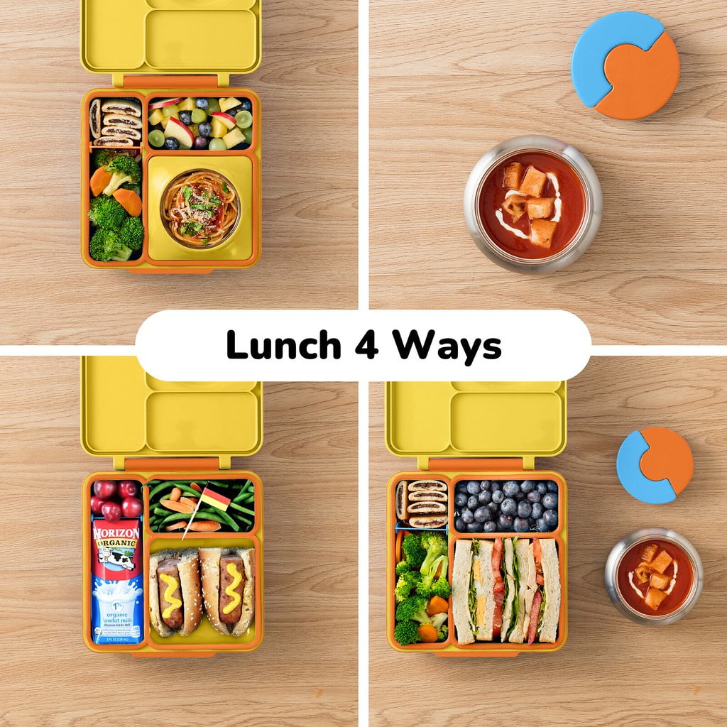 OmieBox Bento Box for Kids - Insulated Bento Lunch Box with Leak Proof Thermos Food Jar - Blue Sky by OmieLife