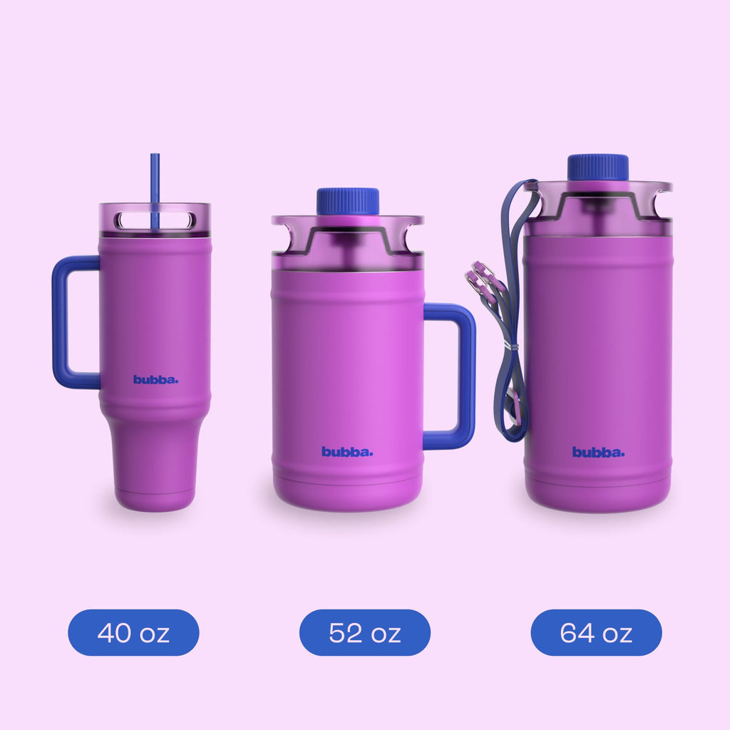 Bubba 64oz DualSip Insulated Stainless Steel Water Jug with Built-In Straw and Drink Opening and Carrying Strap, Daydreamin' Light Blue/Teal