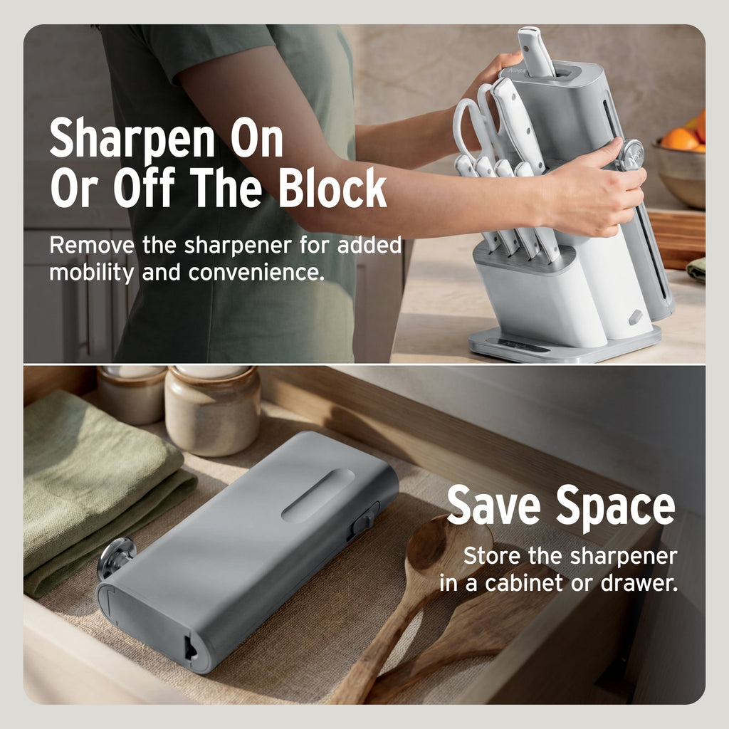 Ninja NeverDull Razor-Sharp 11-Piece Knife System with Removable Sharpener, Laser-Cut Blades, NK12011BL1, Cyberspace