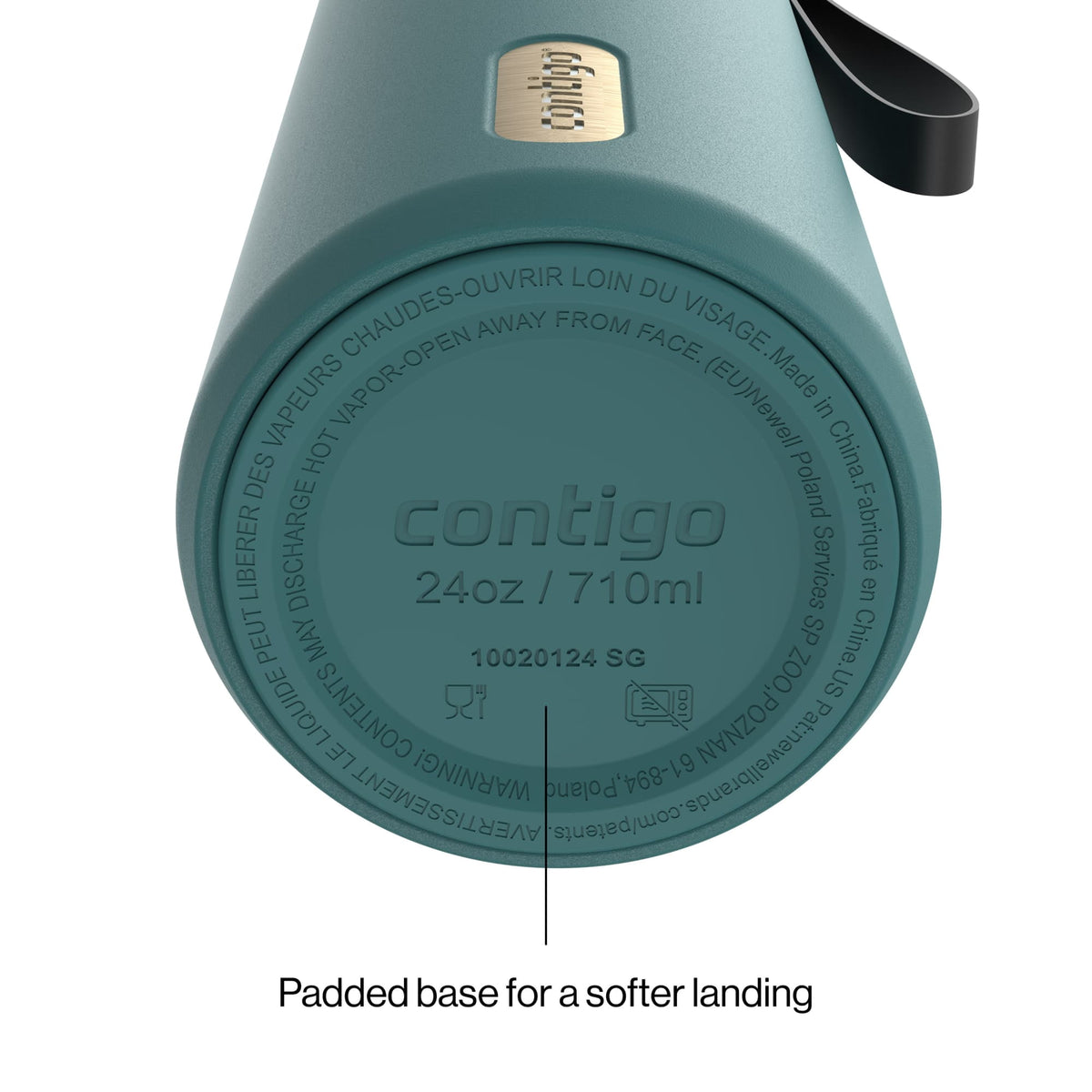Contigo 24oz AutoSeal Insulated Stainless Steel Water Bottle, Licorice Black/Bronze