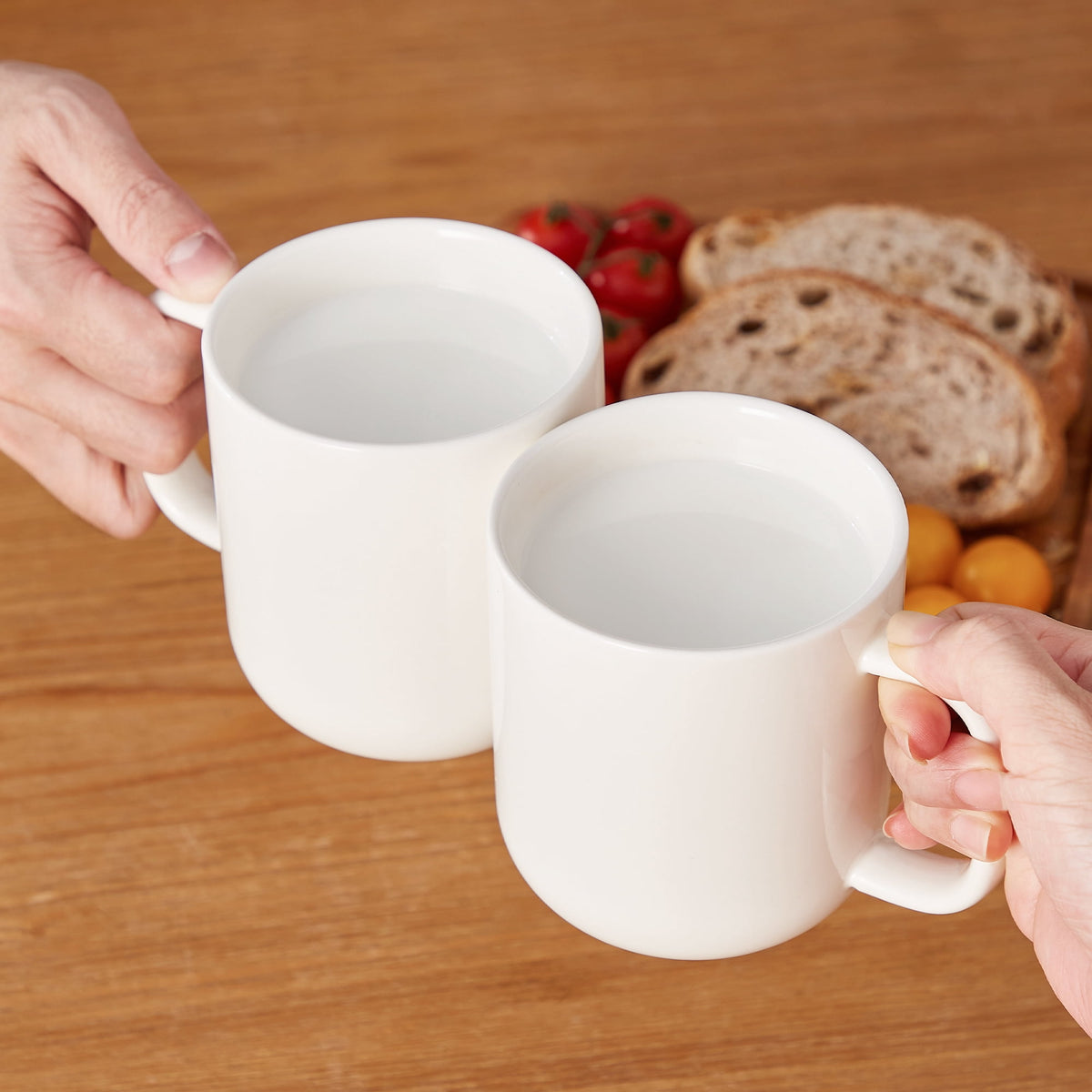 Malacasa Porcelain Coffee Mugs Set, 12 oz Coffee Cups Set of 4, Dishwasher & Microwave Safe, White