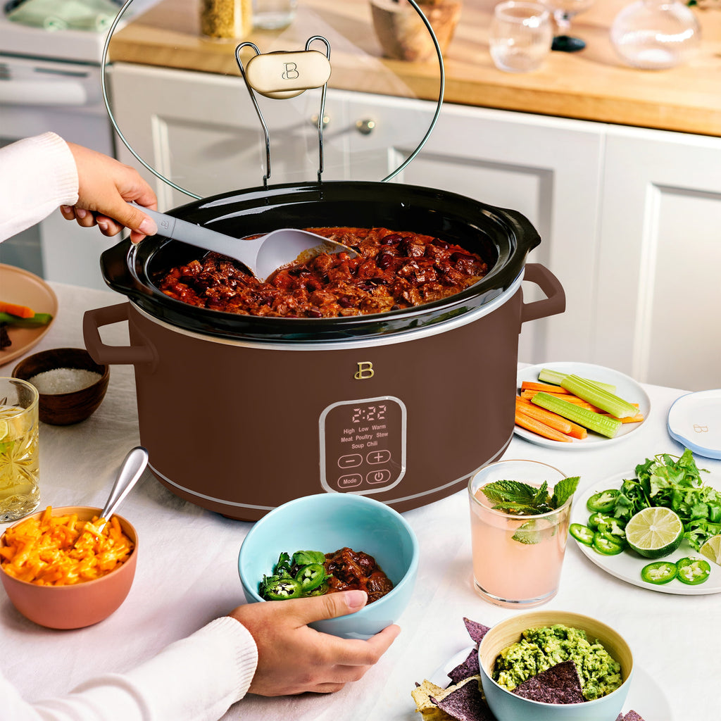 Beautiful 6 Qt Programmable Slow Cooker, Thyme Green by Drew Barrymore