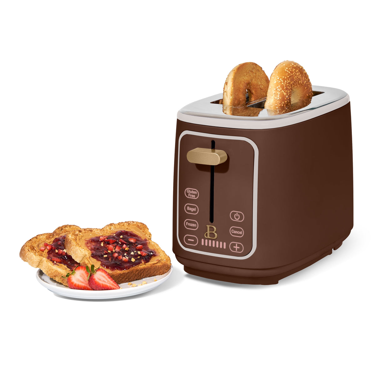 Beautiful 2 Slice Toaster with Touch-Activated Display, Thyme Green by Drew Barrymore