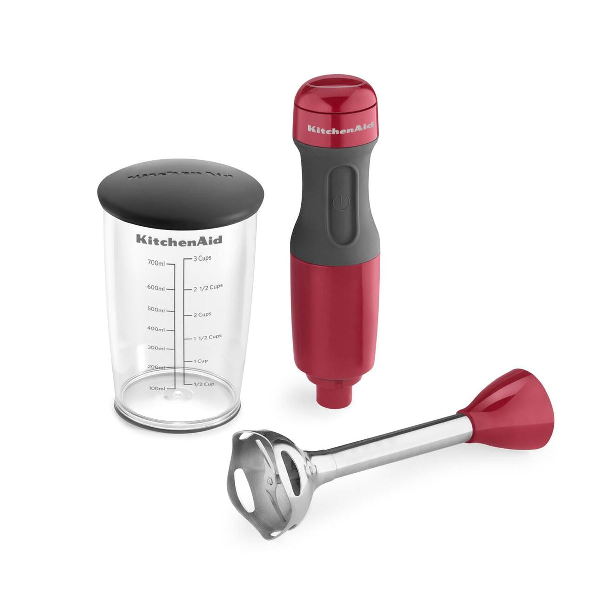KitchenAid 2-Speed Corded Hand Blender, Onyx Black with Blending Jar and Lid, KHB1231OB