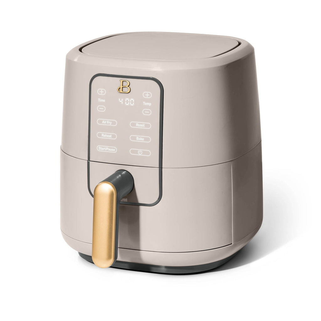 Beautiful 3 Qt Air Fryer with TurboCrisp Technology, EverGood Non-Toxic Ceramic Nonstick Coating, Chocolate by Drew Barrymore