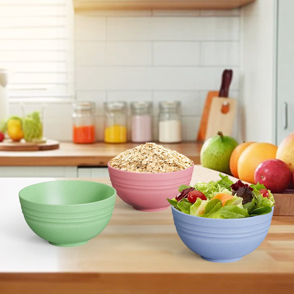 TINANA Wheat Straw Bowls: 26 OZ Bowls Set of 8, Microwave Dishwasher Safe, Lightweight Serving Bowls for Soup, Salad, Oatmeal - Multi Color