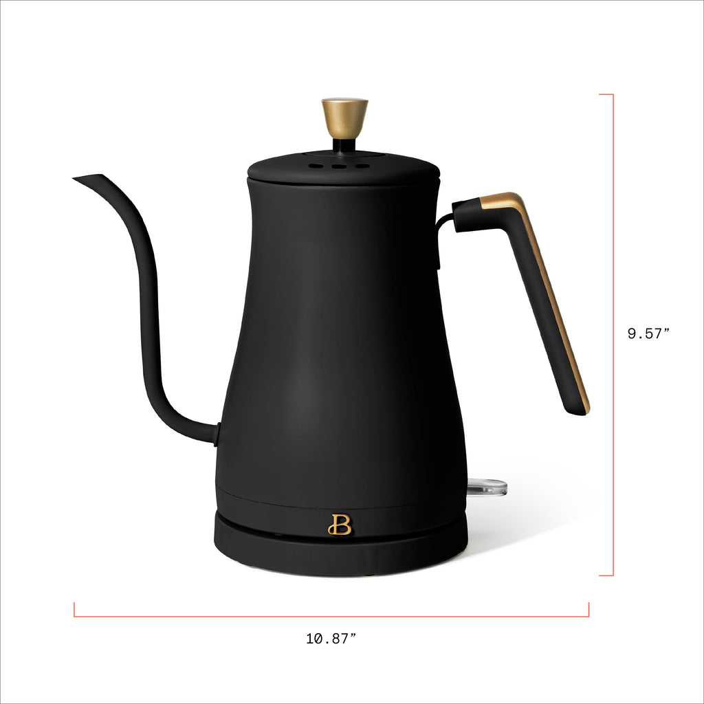 Beautiful 1-Liter Electric Gooseneck Kettle 1200 W, Chocolate by Drew Barrymore