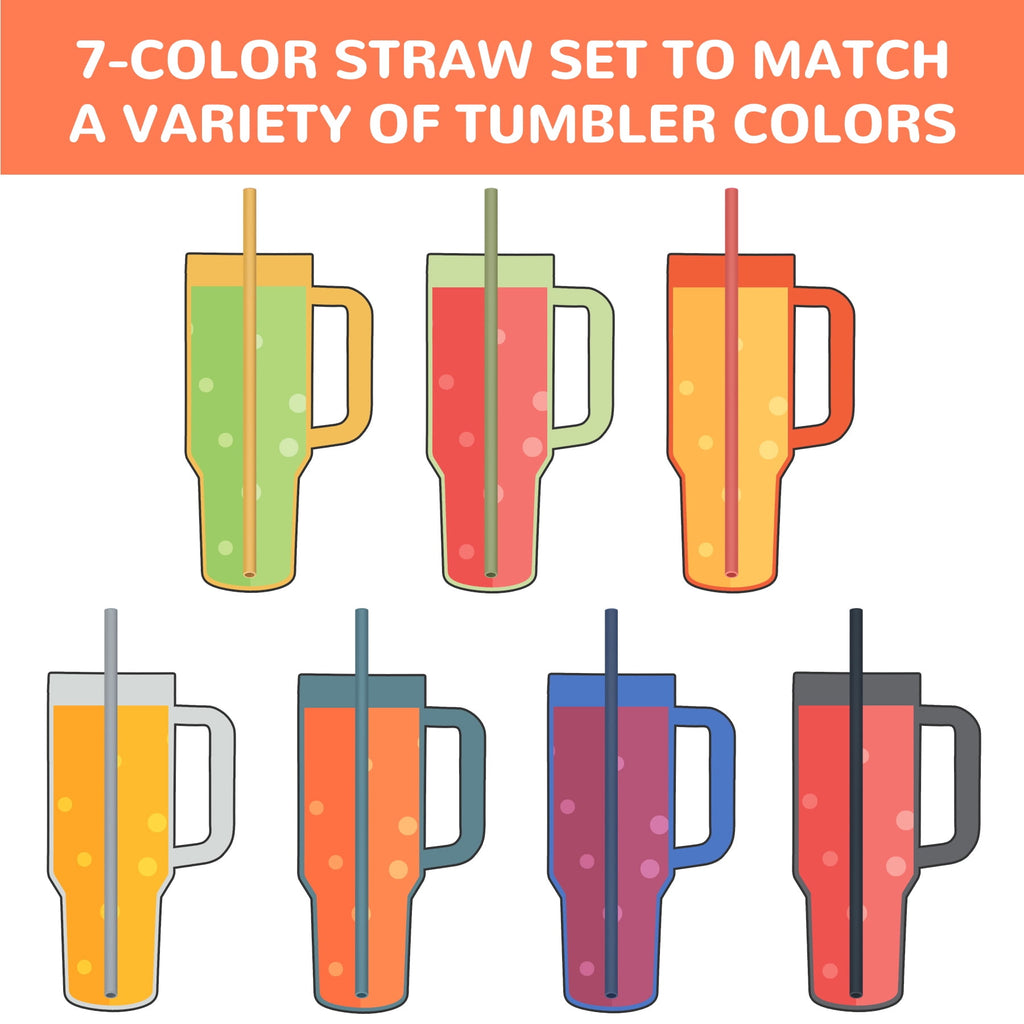 Tomorotec 12" Reusable Silicone Drinking Straws 15PCS with 2 Brushes, Compatible with Stanley Tumblers 40oz 30oz 20oz, Customizable for Various Drinkware, BPA-Free & Safe for Teeth (Morandi Colors)