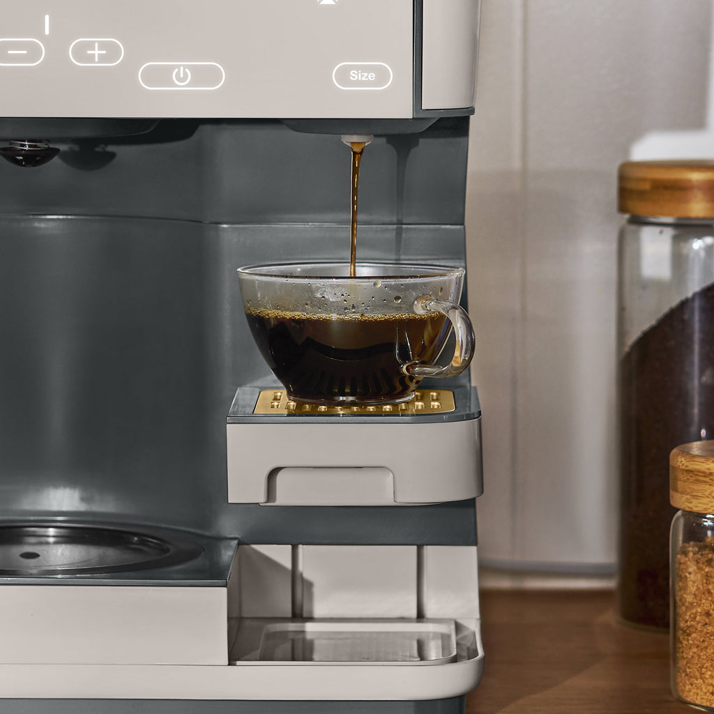 Beautiful by Drew Barrymore Multi-Brew 12-Cup Programmable Drip & Single-Serve Coffee Maker, White Icing