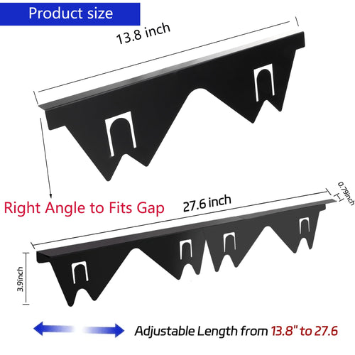 2 Pcs Stove Gap Covers, Stainless Steel Stove Gap Filler Adjustable Length 13.8"to 27.6" for Kitchen