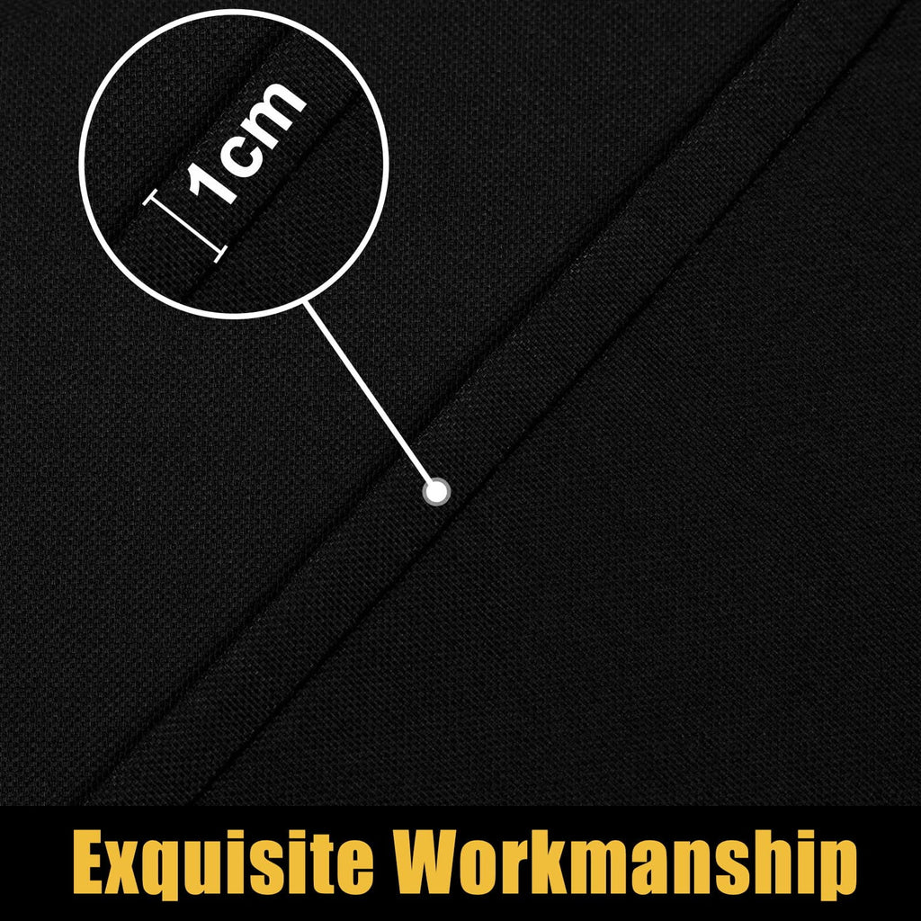 Smiry Rectangle Picnic Tablecloth, Waterproof Wipeable Table Cloth, Washable Elastic Table Cover for Outdoor and Indoor, 30"x72", Black