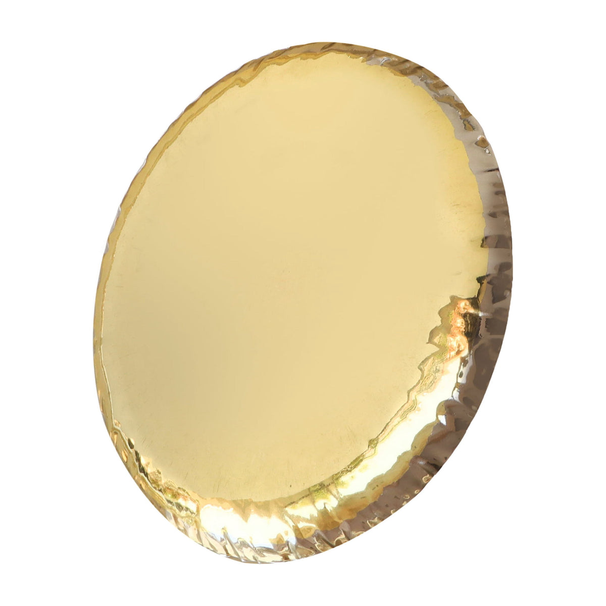 De Kulture Works Pure Brass Wrinkled Feather Light Plate, 6.5 x 0.5 (DH) inches