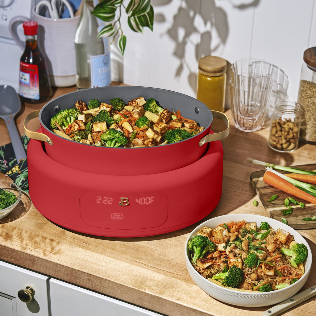 Beautiful 10 in 1, 6 Qt Electric Multi-Cooker, Thyme Green by Drew Barrymore