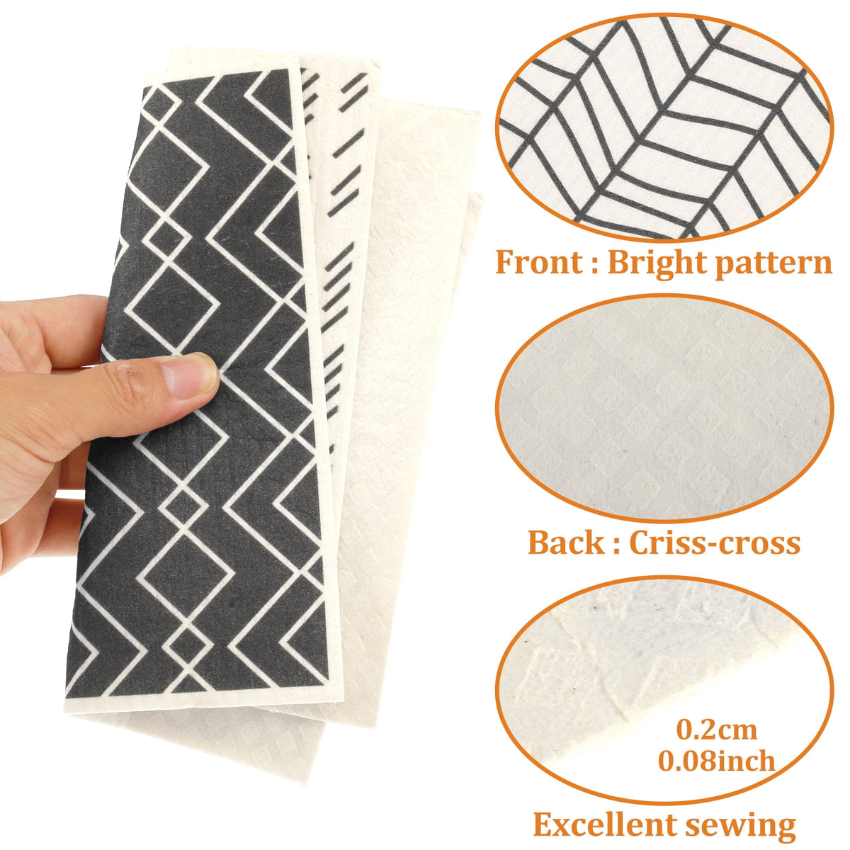 Xiyztok 12Pcs Swedish Dishcloths Highly Absorbent Kitchen Dish Cloths Reusable Dish Towels Non Scratch Dish Rags Soft Cotton Cleaning Cloth for Washing Cleaning Scrubbing Kitchen Dishes Bathroom