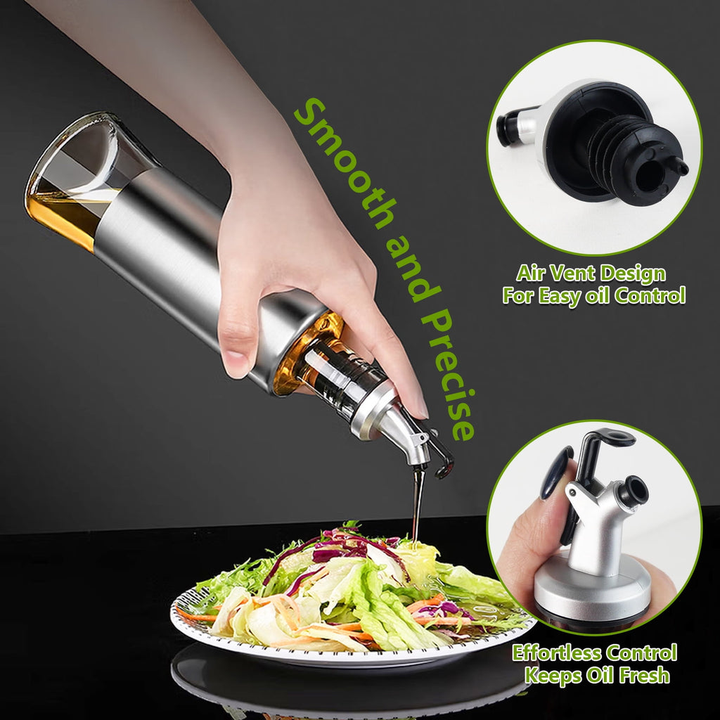 AGCAN Oil Sprayer for Cooking, 2 Pack Glass Olive Oil Sprayer Mister 220ml/7.4oz Glass Oil Dispenser for Air Fryer, BBQ, Baking, Salad